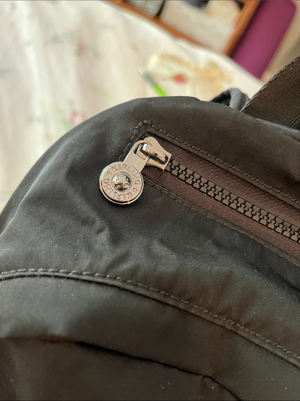 Kipling City Pack Backpack with Silver Hardware and signature Monkey Keychain - Picture 5 of 14